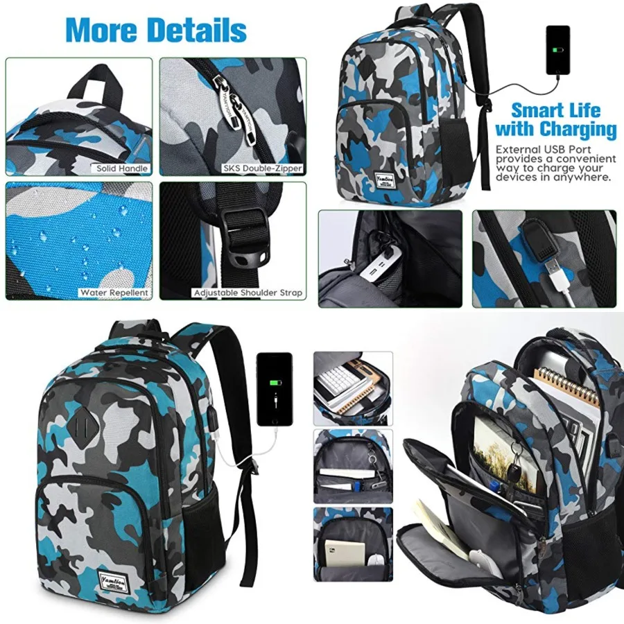 

Backpack Teenager Boy Man School Bag Computer School Business Leisure College School School Work University Travel School