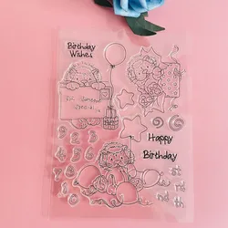 birthday wish lion Clear Stamp Transparent Silicone Stamp Seal Sheet For Scrapbooking Photo Album Decoration