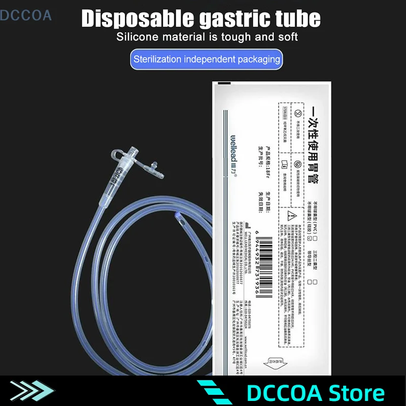 

1Pcs Clear Silicone Medical Nasogastric Tube F16 F18 Disposable Gastric Tube Nasal Feeding Tube Silicone Hose