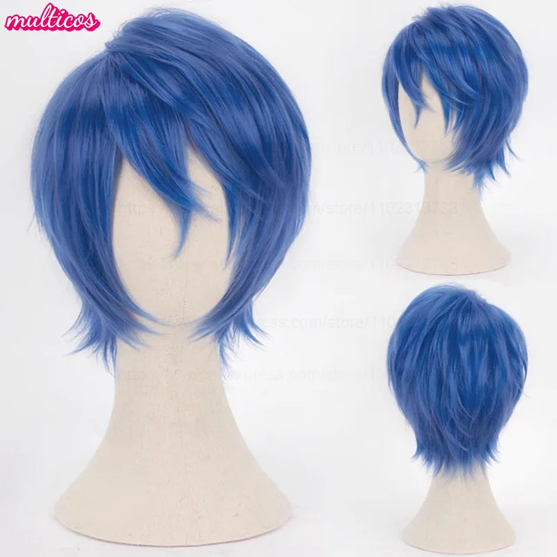 Farben Kurze Gerade Cosplay Perücke Layered Shaggy Flauschig Rot Rosa Braun Grün Blau Hitzebeständige Kunsthaar Party Anime Perücken – Detail 20