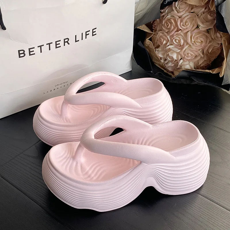 

Women's Fashion Platform Flip Flops Chunky 8cm Platform EVA Comfortable Summer 2026 New Beach Sandals Ladies