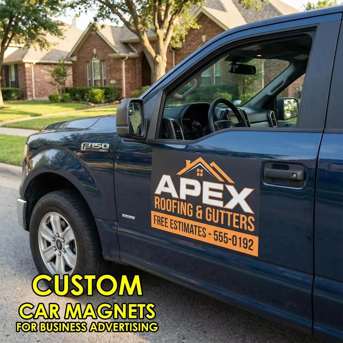 Custom Die‑Cut Car Magnet Sticker,Personalized Logo Text Magnetic Decal,Waterproof Removable Vehicle Door Sign,Any Shape - view 4