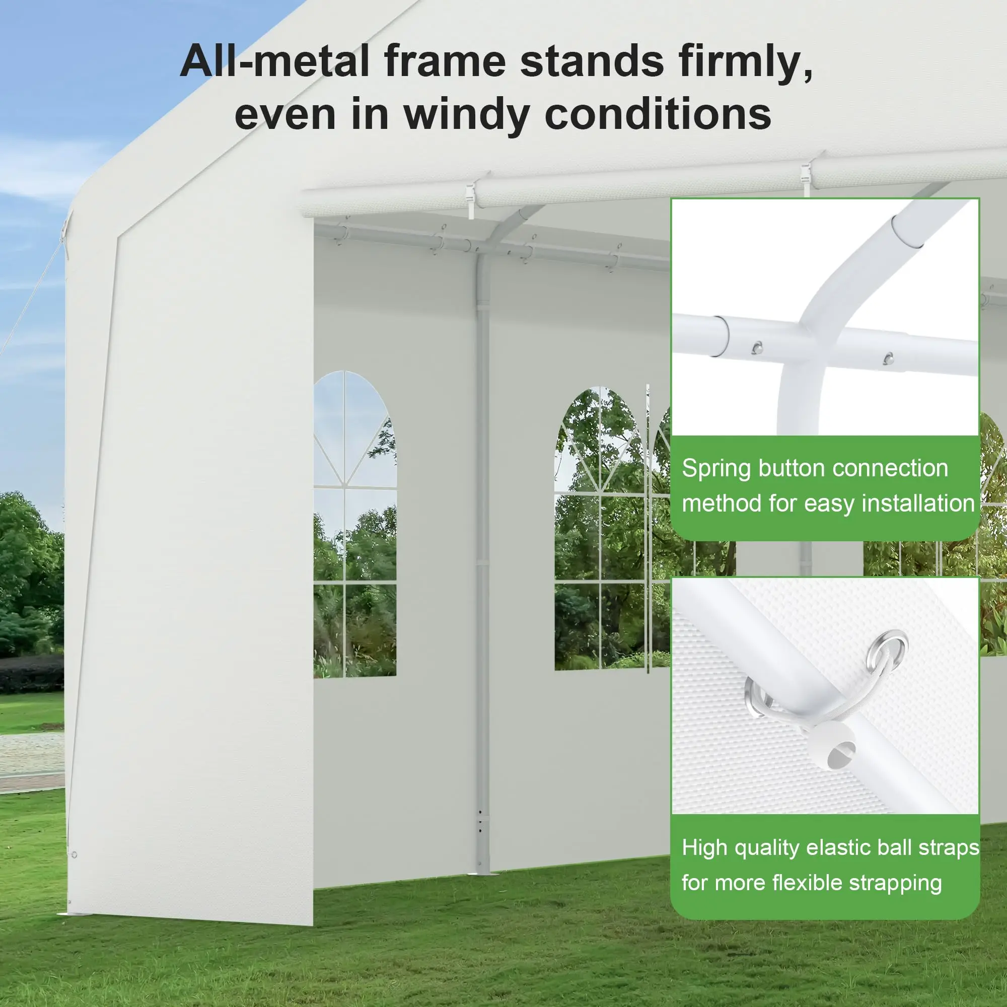 Party Tent 20’ x 26’ Outdoor Canopy Tent w/Removable Sidewall