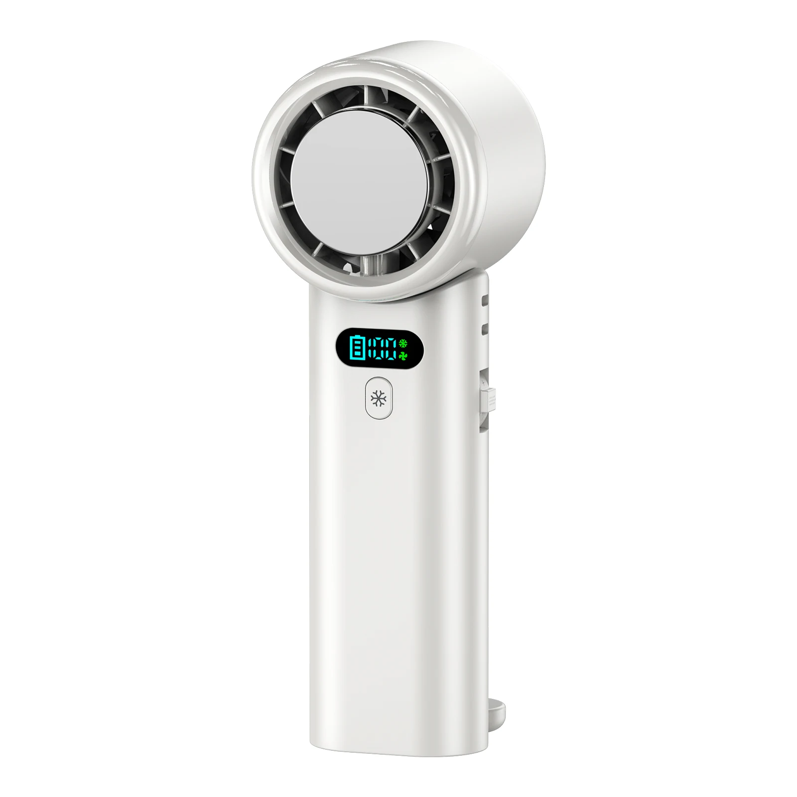 0-100 Speed Cooling Handheld Fan, Lightweight Portable, Low Noise, Wearable Design with USB Charging image 2