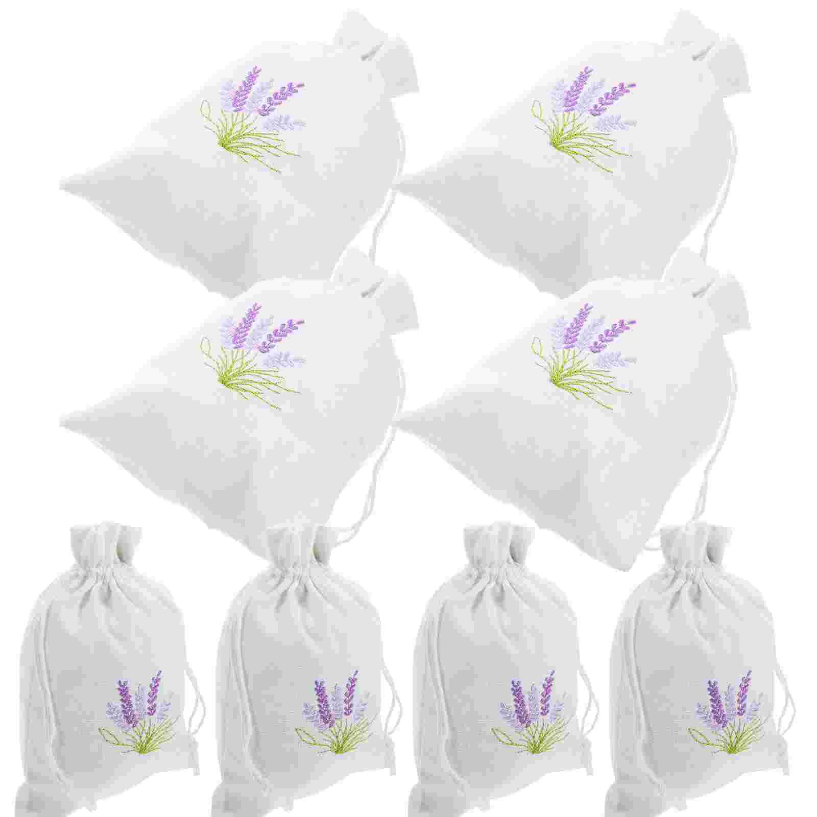 10 Pcs Clear Lavender Sachet Bag Handbag Organizer Bags Empty Wrapping Paper Snack Baggies Wardrobe