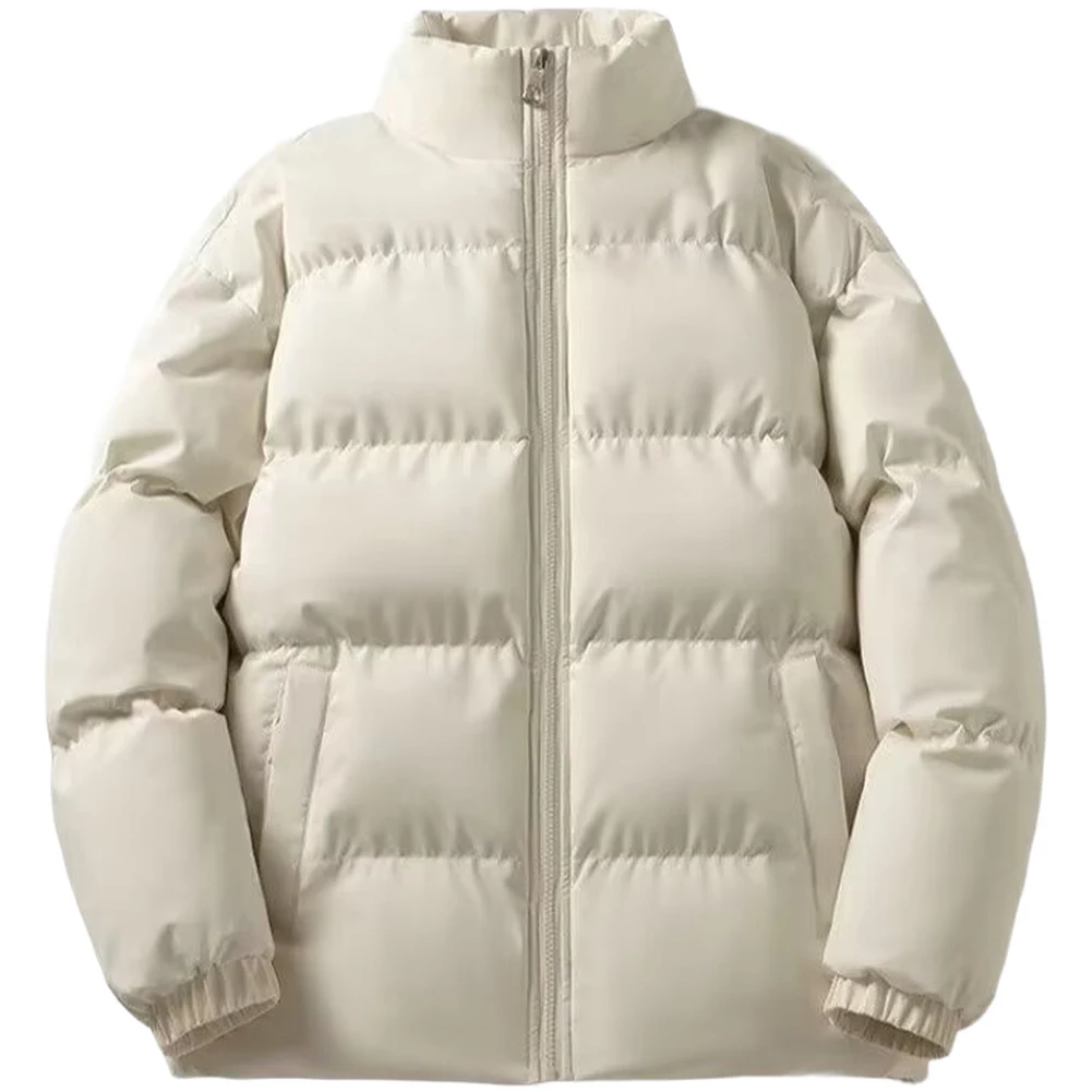 Heren donsjack van katoen, warm verdikt bovenkleding, korte jas met opstaande kraag en lange mouwen voor meerdere seizoenen