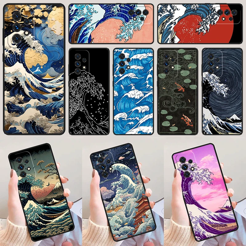 Ukiyo-e Japanese Wave For Samsung Galaxy A52 A72 A73 A20e A21S A50 A70 A11 A12 A42 A31 A40 A51 A71 A32 A80 A91 Phone Case Cover