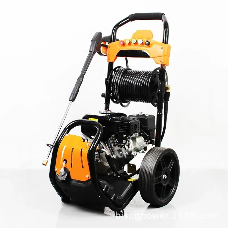 190Bar gasoline high pressure washer, cart type mobile large flow high pressure car washer