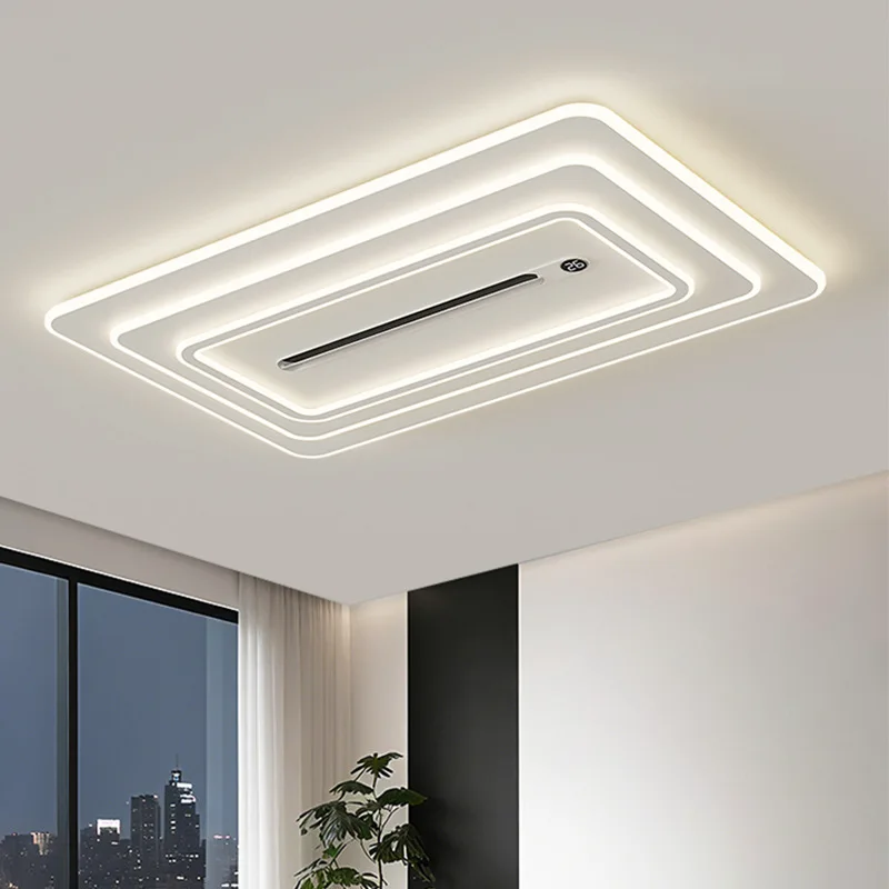 Protección ocular de espectro completo, nuevo estilo, ventilador sin aspas simple y moderno con luz, lámpara de techo, para sala de estar, dormitorio, estudio.