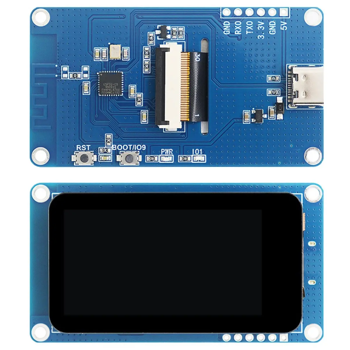 -C3 Development Board IPS Type-C 1.9-Inch LCD Capacitive Touchscreen Color Module Supports WiFi and Bluetooth