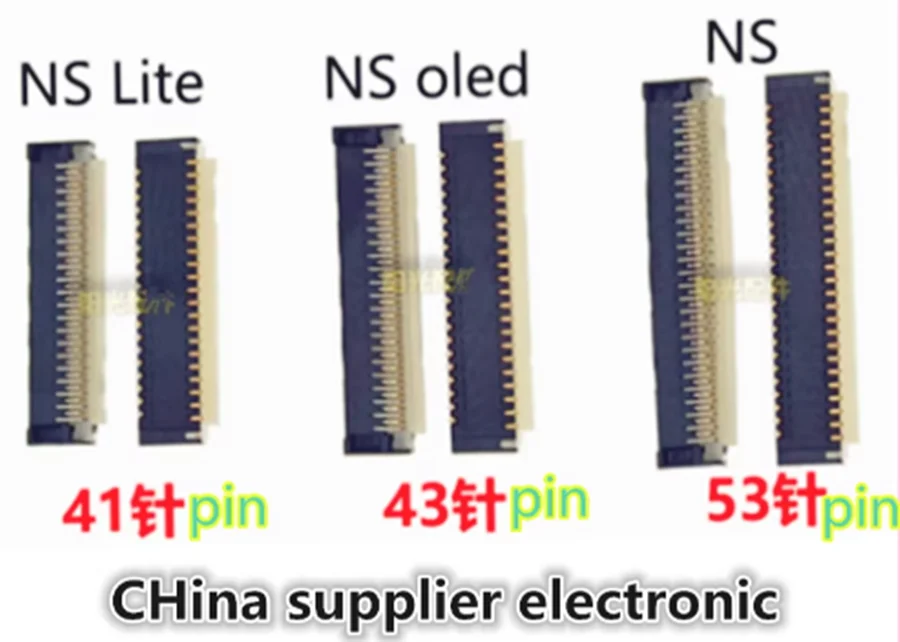 For Nintendo Switch NS Lite Oled  Display FPC Connector Contact Socket Year on Motherboard LCD 41pin 43pin 29PINS  53pin