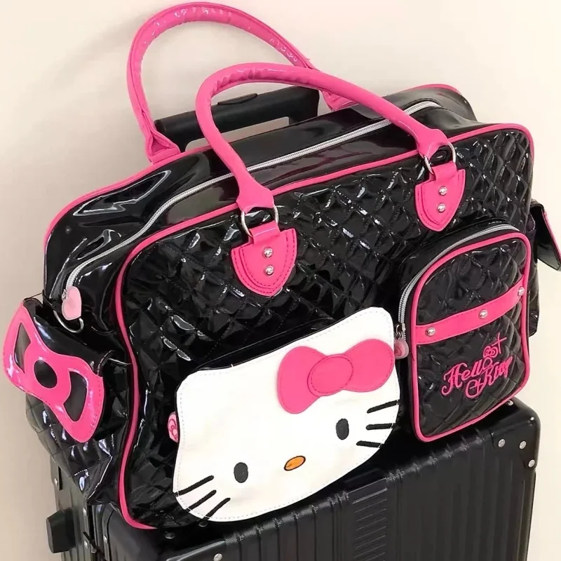 2024 nowa Sanrio Hello Kitty damska torba na ramię dziewczyna kreskówka moda Pu wodoodporna bardzo wysokie pojemność wygodna torebka prezent