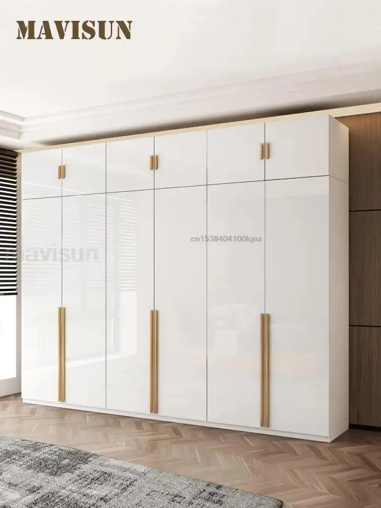 

Modern Bedroom Wardrobe In White Cabinets Including Versatile Storage UV Board Nordic Furniture Combination Home Luxury Closet