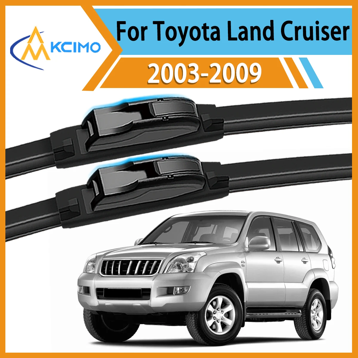 

2PCS Auto Wiper Blades for Toyota Land Cruiser Prado 120 J120 GXL 2003 - 2009 Perfect Fitting Long Service Life