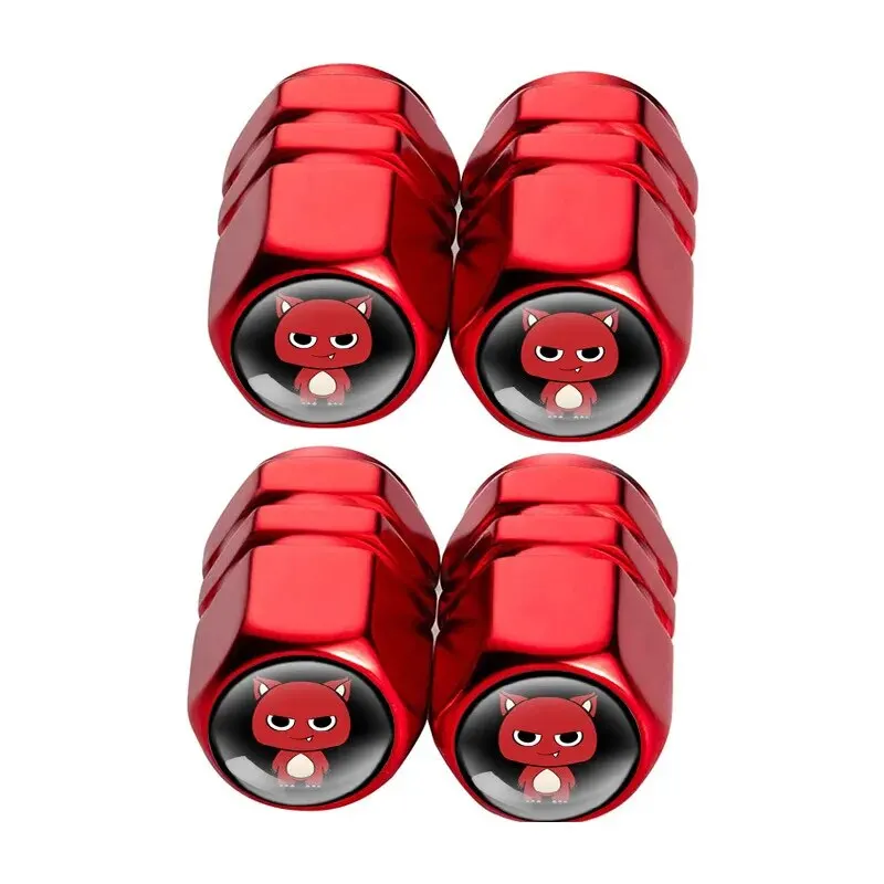 4PCS/Set New Style Fashion Car Metal Emblem Auto Wheel Tire Valve Stem Caps Cover DustProof Anti-Theft Car Styling Accessories