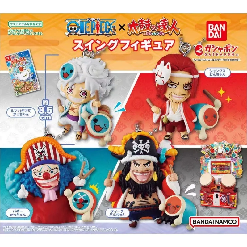 BANDAI Gashapon One Piece x Taiko no Tatsujin Anime Chaveiro