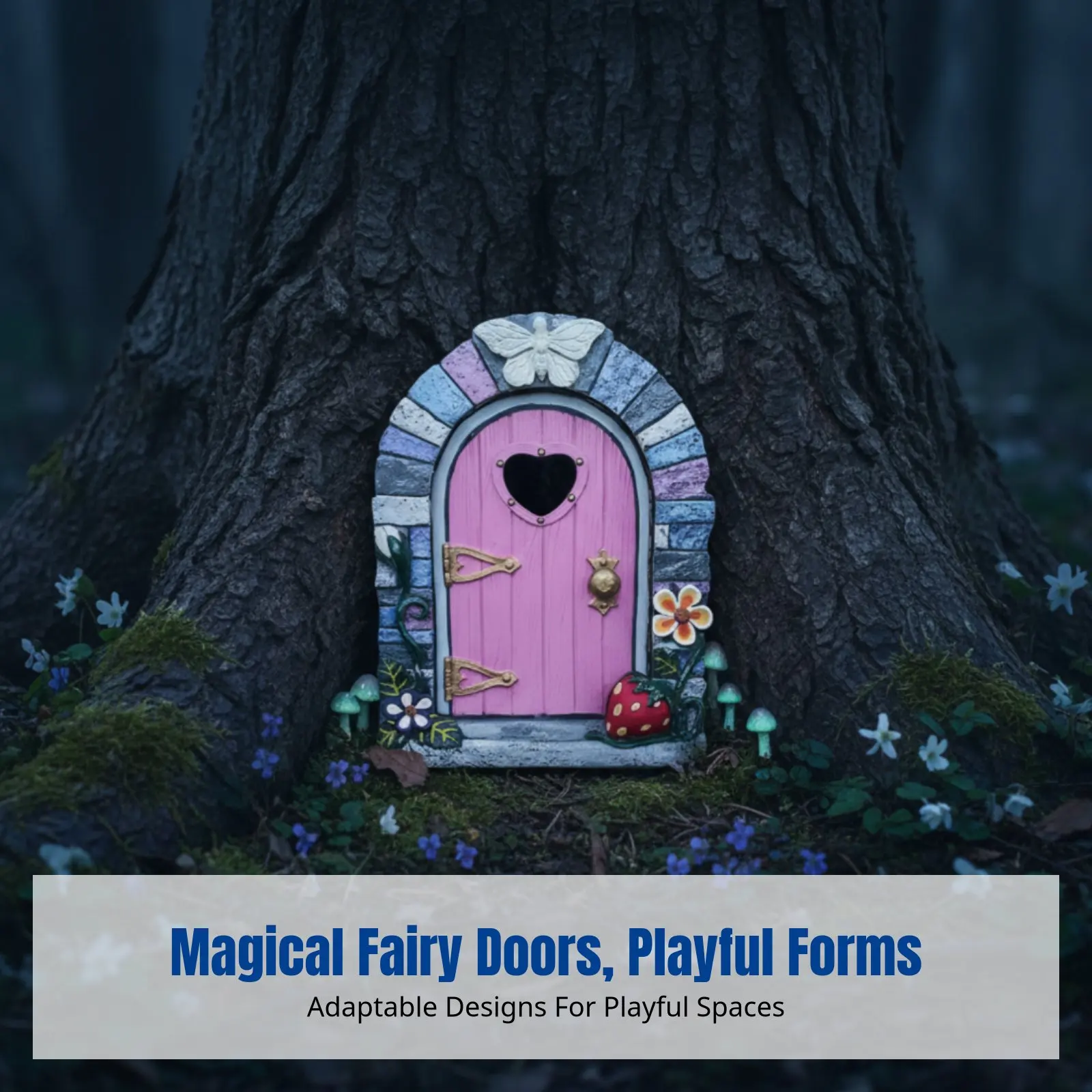 

Wooden Fairy Door, Creative Garden Decor, Magical House Miniature Landscape, Desktop Decoration