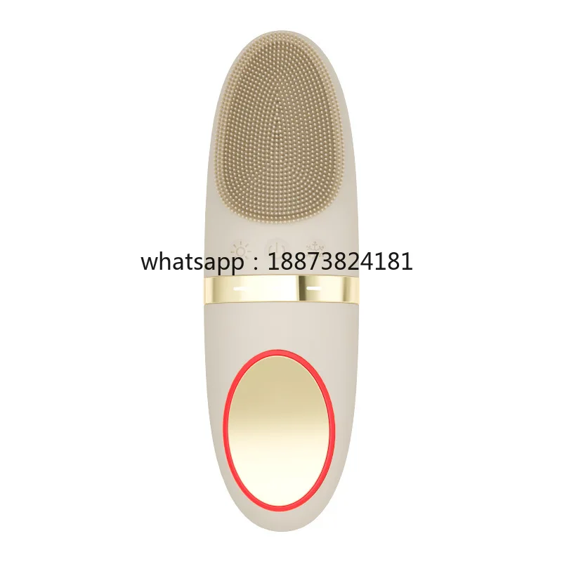 Care Heat Cold Face Cleansing Sebum  Pore Deep Clean Silicone Electric Facial Vibration Cleanser Brush fast shipping