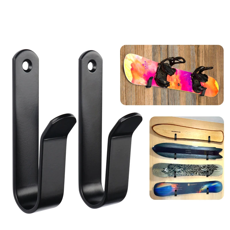 Snowboard Wall Rack Snowboard Wall Hanger Parts Wall Mounted Metal Tool Organizer Storage Hook Surfboard Holder For Apartment