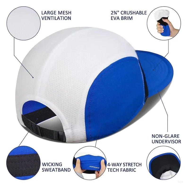 GADIEMKENSD Runner Sport Cap Summer Men High Quality Outdoor Waterproof Baseball Quick Dry Sun Hat Running Golf Snapback Visor