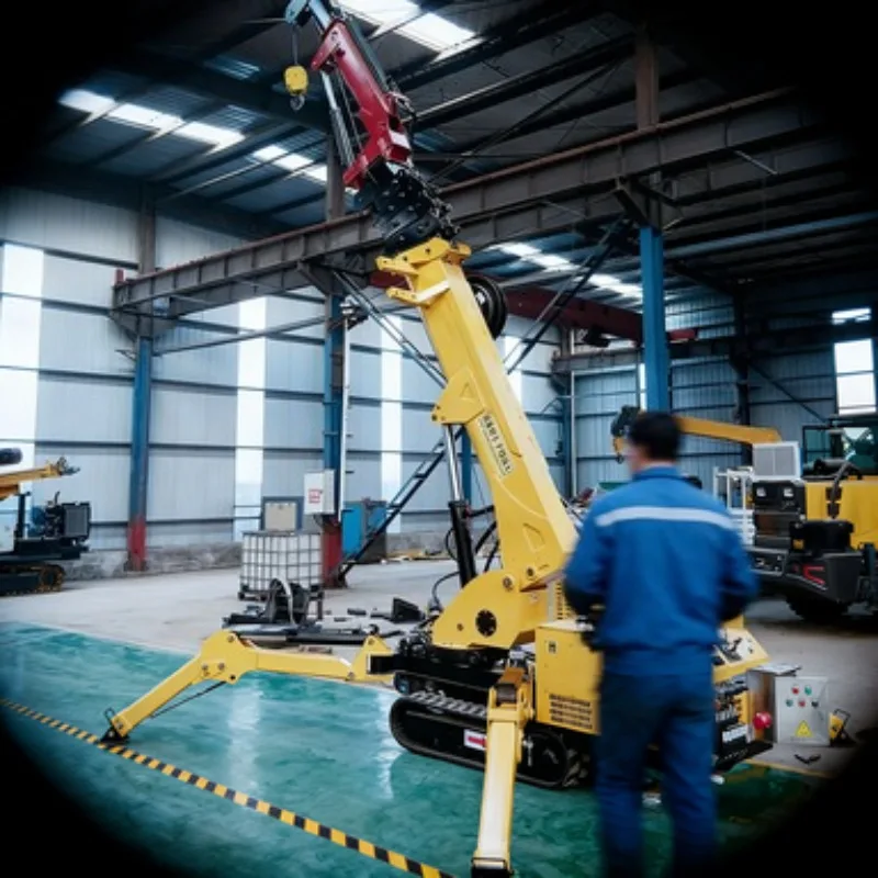 2026 Hot Selling Small Crawler Spider Crane Telescopic Arm 3T Spider Crane Applied to High Rise Construction Operation