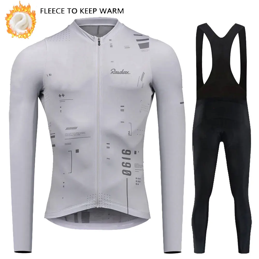 

2024 Raudax зимняя велосипедная термальная флисовая одежда Комплекты Топ Велоспорт Джерси Спортивная велосипедная одежда для горного велосипеда одежда для верховой езды теплые куртки для мужчин