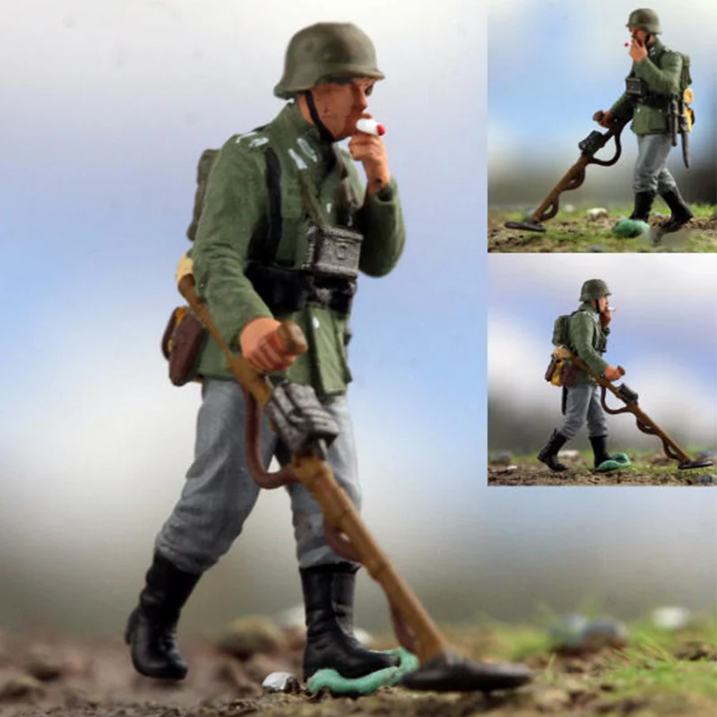 1/72 Scale German Mine Clearance Engineers Soldiers 1 Simulation Resin Model Collcetion Gifts Display Suitable For Tank Scenes