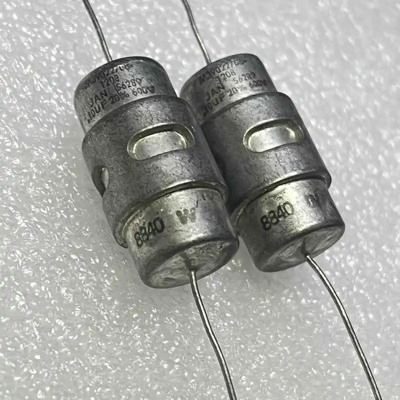 1PCS SPRAGUE 0.1uF 600V M39022 Copper Tube Glass Sealed Oil Immersed Capacitor