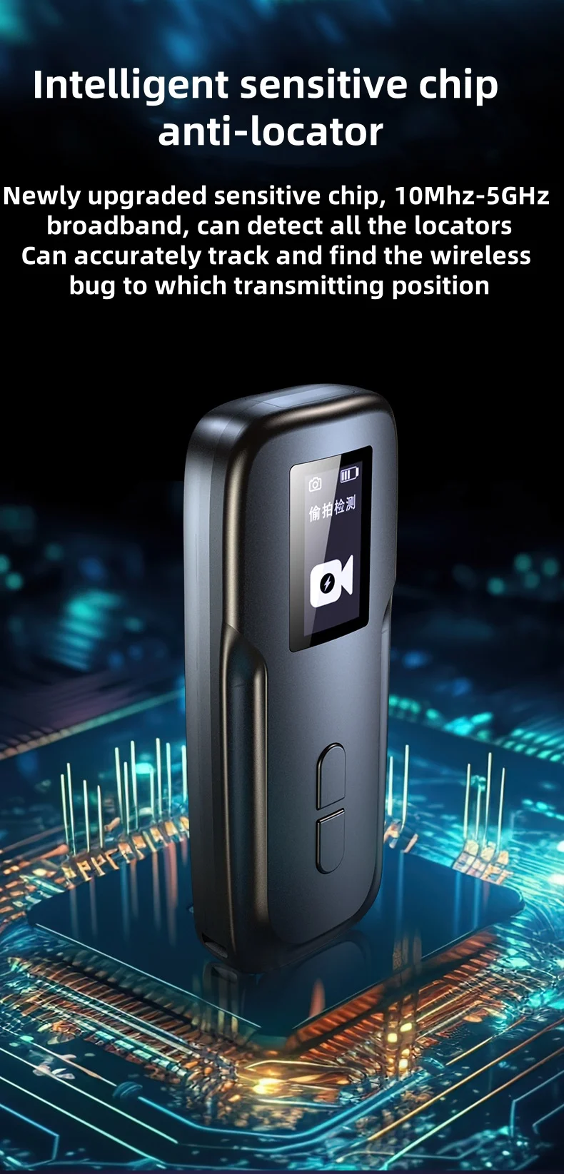 Camera Detector Security Protection Anti-snooping Anti-tracking Anti-Location infrared scanning for hotel house Camera Detector