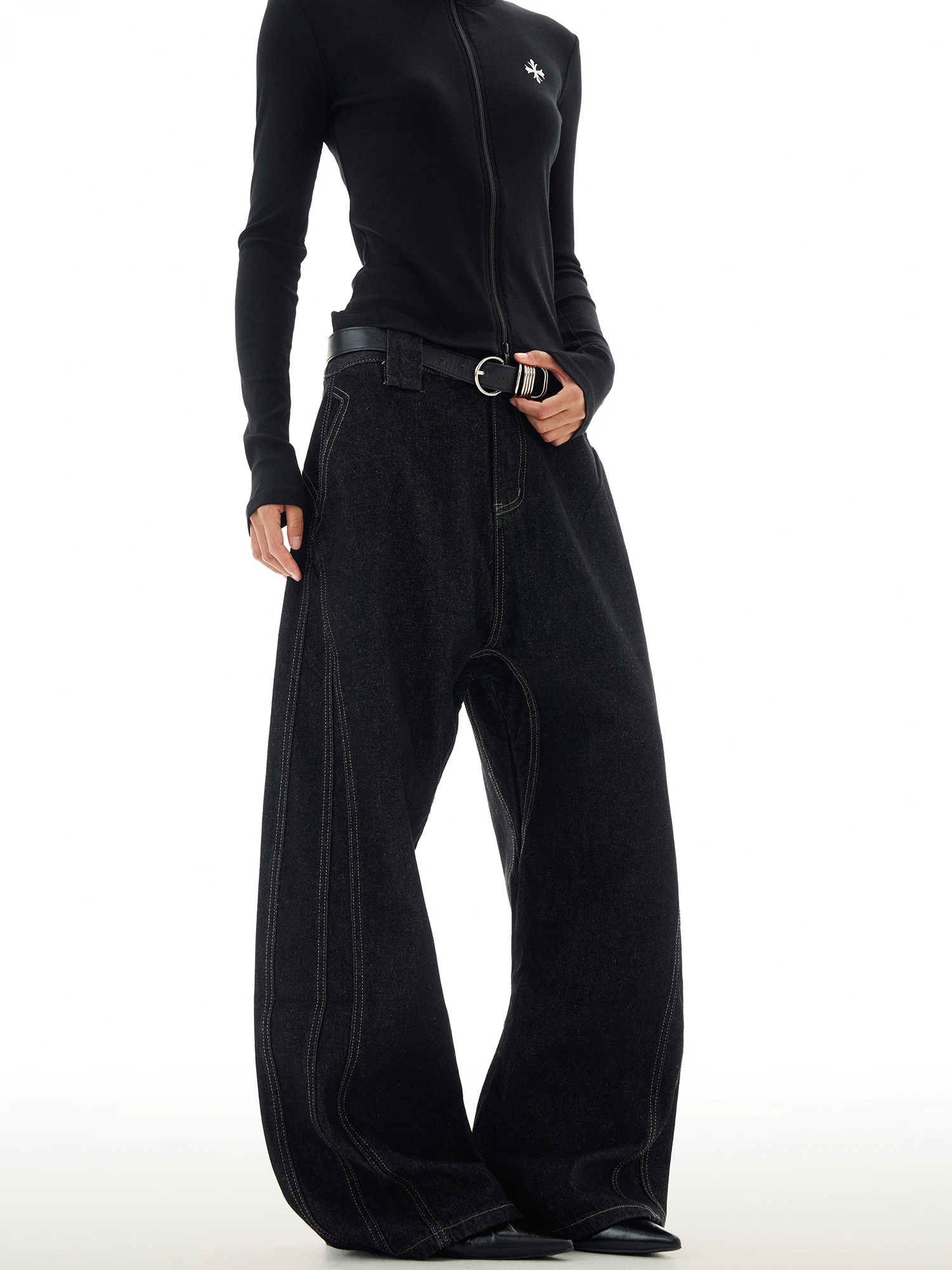 

Винтажные широкие джинсы Thumpup в американском стиле High Street, свободные женские повседневные брюки, джинсовые молодежные модные хлопковые брюки