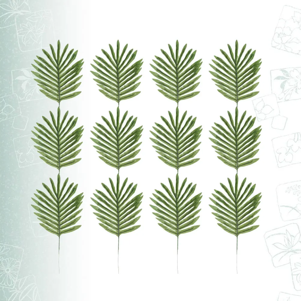 

12Pcs Artificial Leaves Tropical Forests Simulation Leaf Decorations Wedding Party Ornament Home Garden Balcony Decor DIY Floral