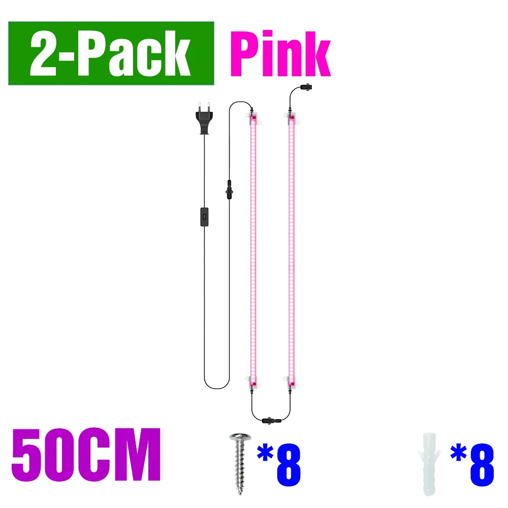 12 Hoofd Led Grow Light Strip Volledige Spectrum Teelt Lamp 30/50 Cm Voor Indoor Bloem Potplant Growbox vulling Verlichting Eu Plug