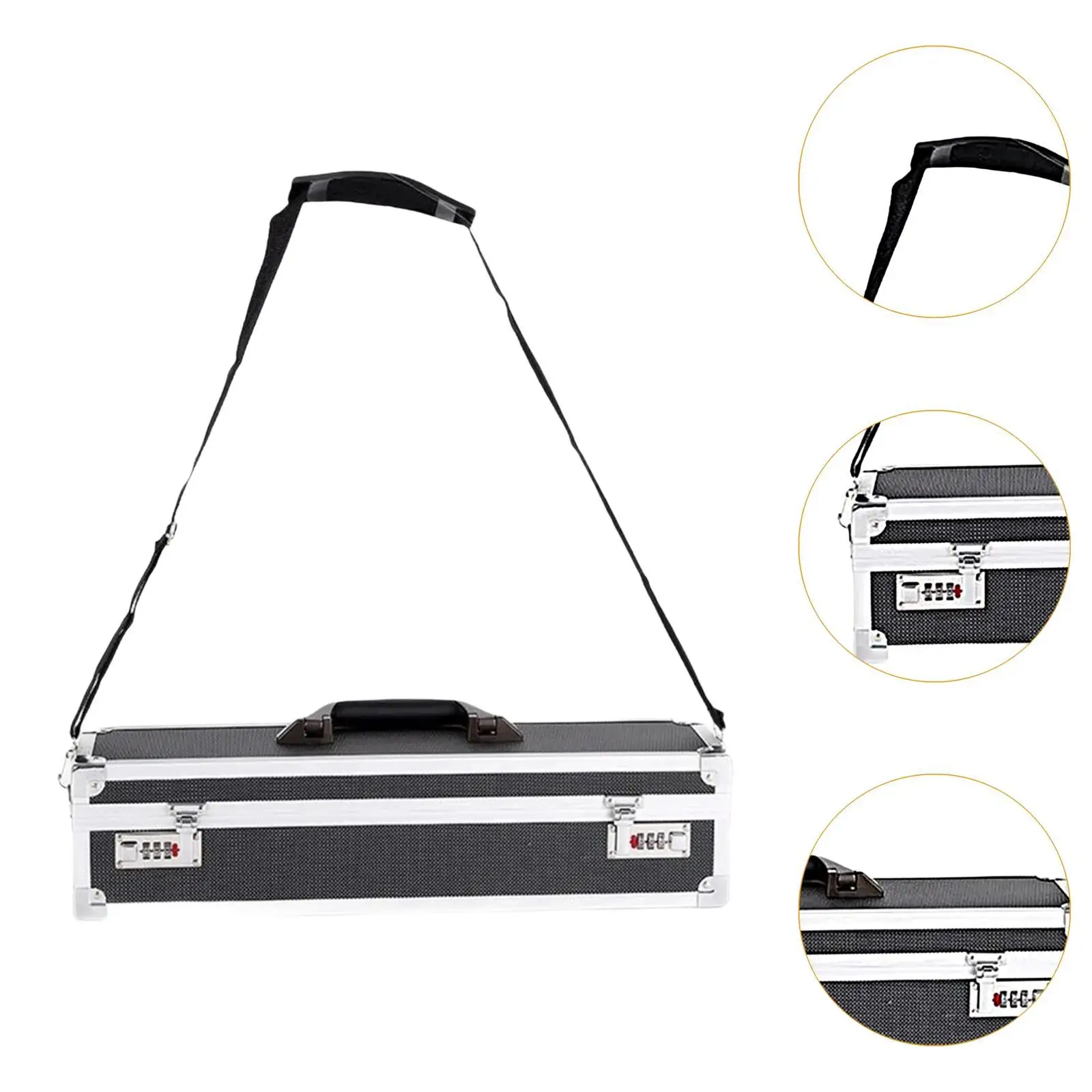 Knife Storage Box Carrying Case with Password Lock Lightweight Versatile for Kitchenware Aluminum Frame with Shoulder Strap