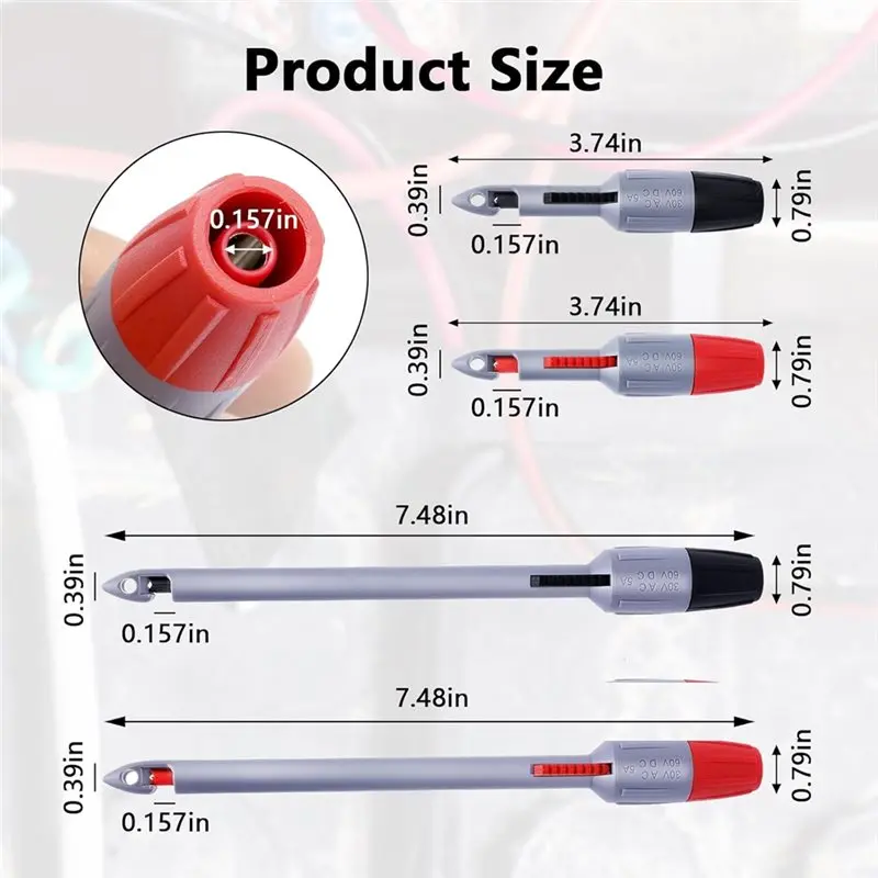 Obrázek 7: Shgo-4pcs drát piercing sonda, izolace piercing klip sada pro multimetr elektrické napětí testování detekovat auto obvodový 4mm