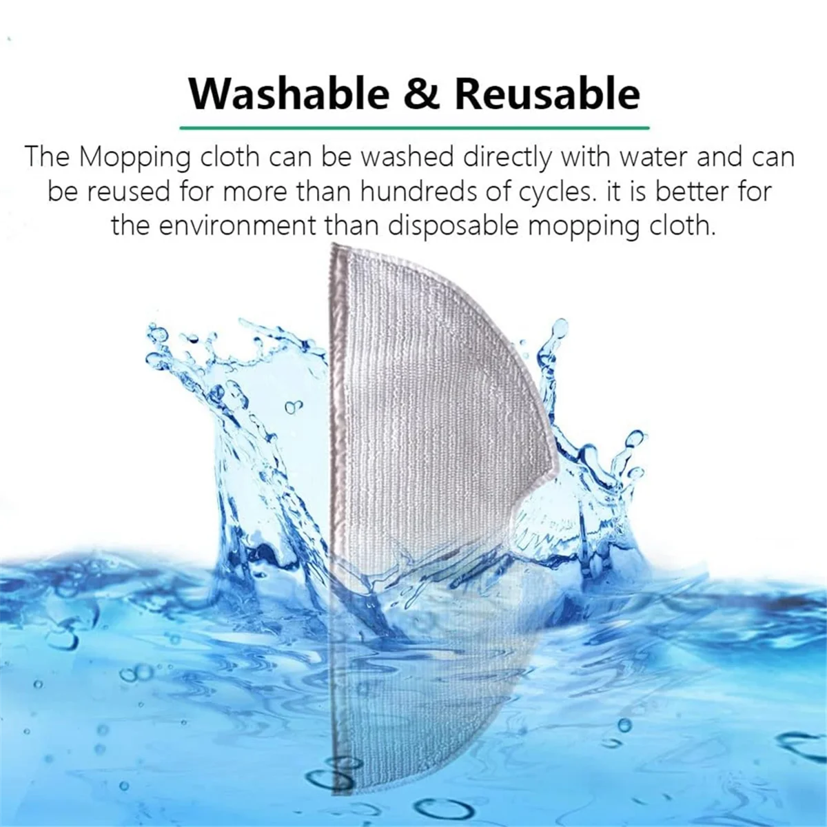 Washable Mopping Cloths Pads Water Tank Filters for Roborock S6, S6 Pure, S6 MaxV, S5 Max, S5, E4, E35 E2 Robot Vacuums