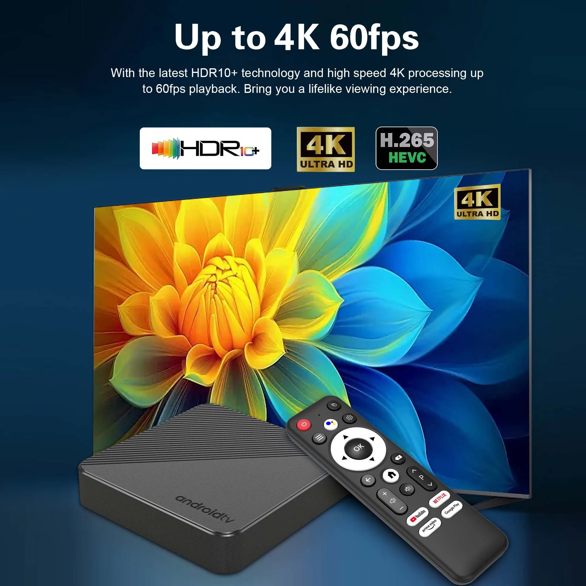 صندوق تلفاز Android T1S Smart 4K Home theater AllwinnerH313 Streaming Media H.265 Iptv Global Version Netflix YouTube Wifi6 1000M