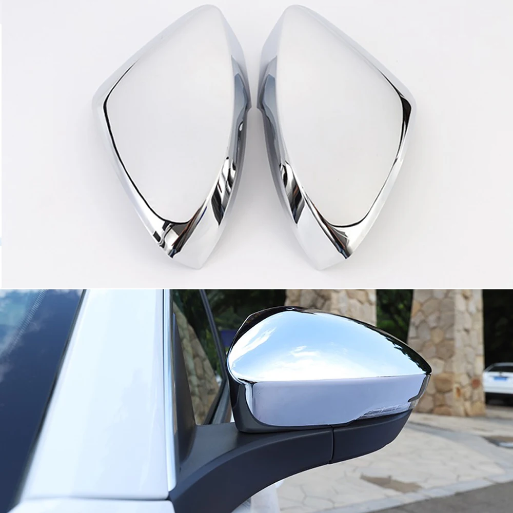 

2pcs High quality Side Wing Mirror Caps Cover Replacement For VW T-ROC 2018-2020 Rearview mirror cover auto parts