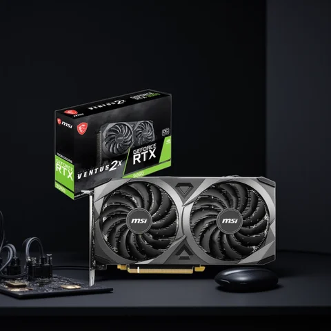 MSI GeForce RTX 3060 VENTUS 2X 12G OC Gaming Graphics Card 12GB GDDR6 192-bit HDMI DP PCI-E 4.0 8Pin Desktop Full New Video Card