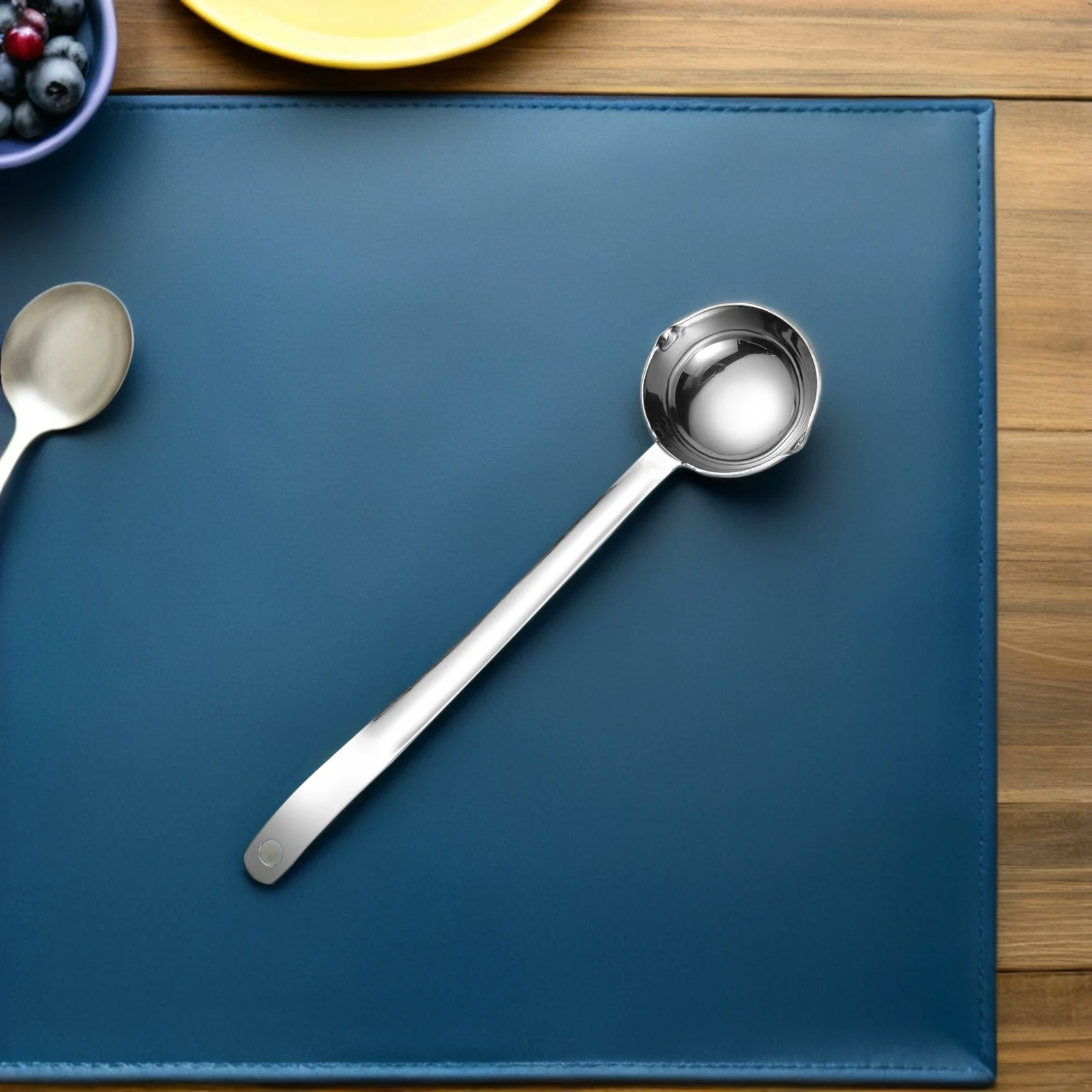 Ensemble de louche à soupe à Long manche en acier inoxydable 304, 2 pièces, avec bec verseur profond, parfait pour les sauces et les soupes
