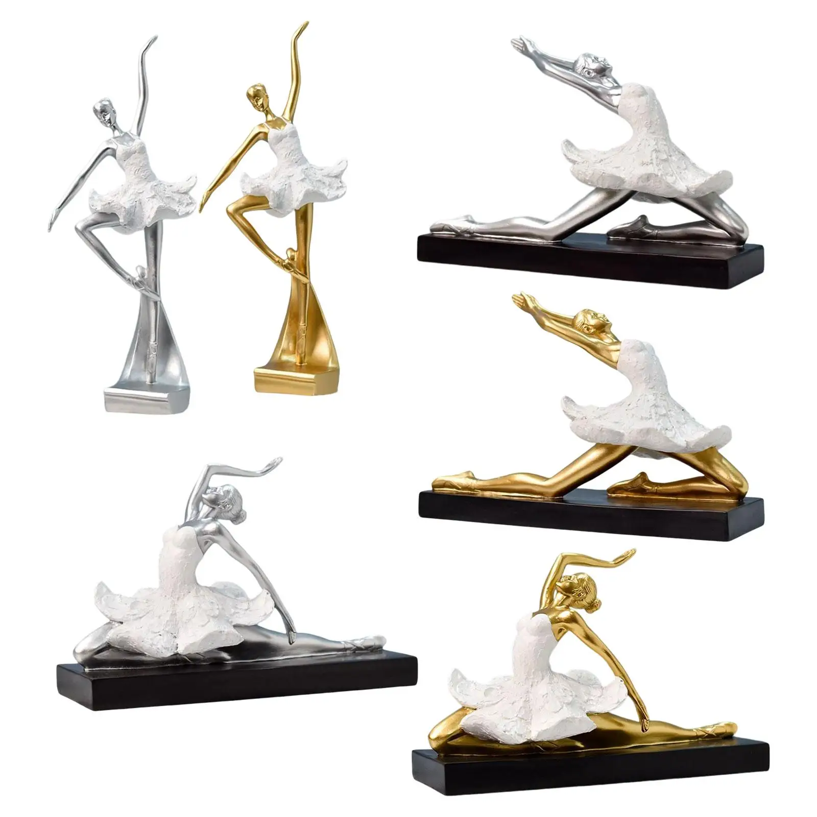 

Creative Ballerina Statue Girl Figurines Polyresin Collectible Desk Ornament