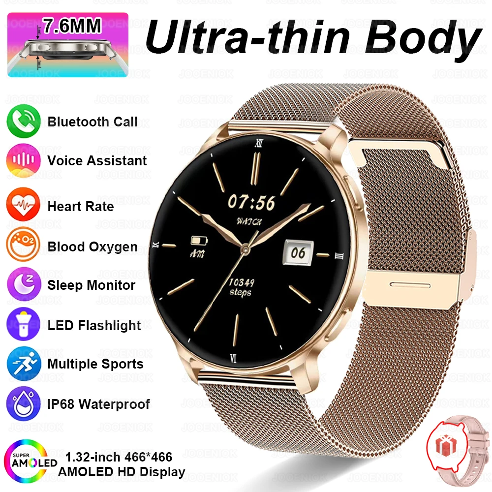 7.6MM Smart Watch 1.32'' AMOLED HD Screen