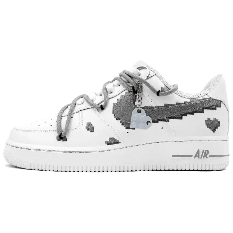 【Customize】Nike Air Force 1 Skateboarding Shoes Unisex Low-top Gray Sneakers shoes CW2288-111