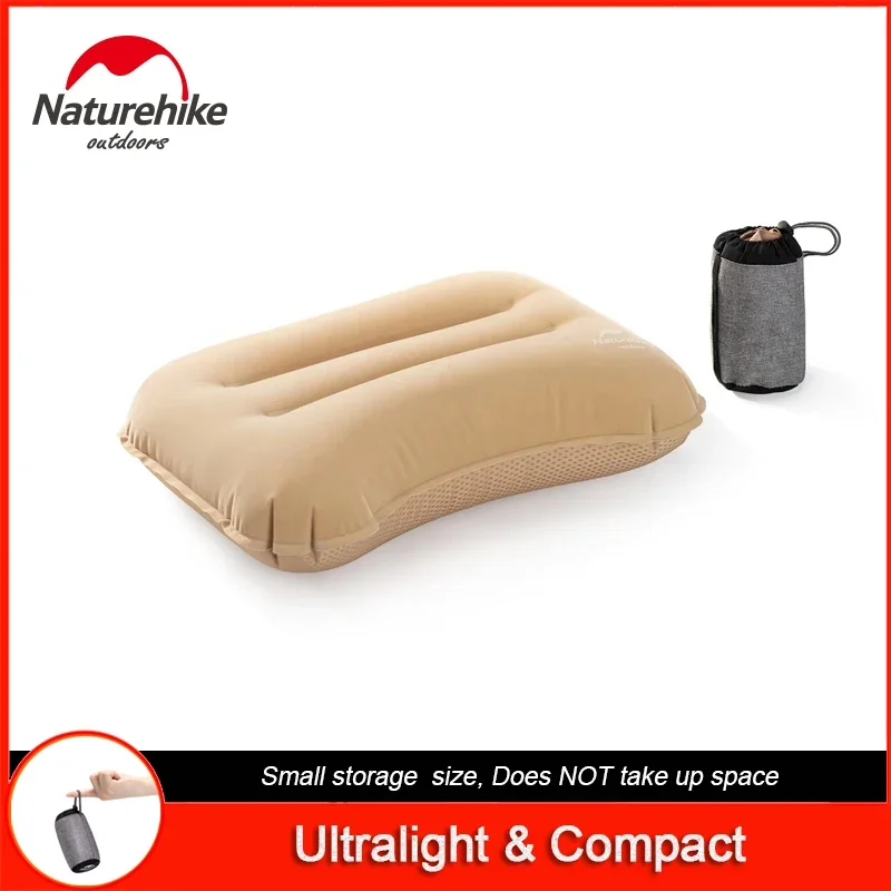 

Naturehike Camping Pillow Inflatable Outdoor Travel Pillow Skin-friendly TPU Flocking Material Air Cushion Compact Small Pillows