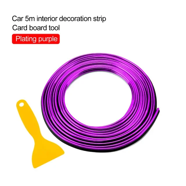 5 M/stks Universele DIY Auto Styling Flexibele Interieur Decoratie Molding Trim Strips Auto Deur Rand Sticker Auto Chrome Decor Trim