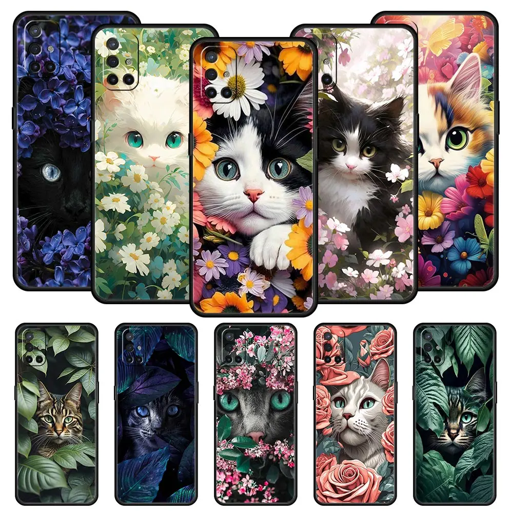 Phone Case For OnePlus 12 11 10 9 Pro 9T 12R 10R 9R 9RT 10T 8T 8 7 6T 7T Nord 2T CE 2 5G N200 N10 N100 Cover Cute Detection cat