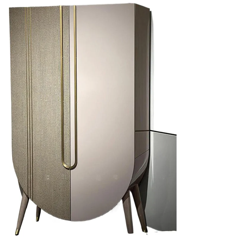 

Italian simple stainless steel sideboard model room hotel restaurant wine cooler