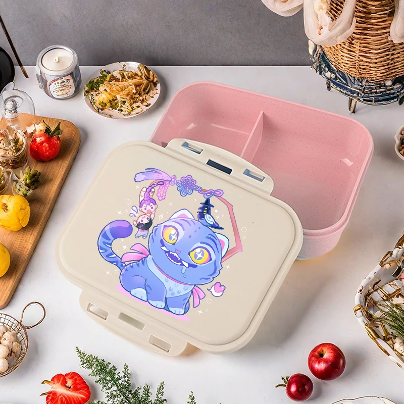 

K Pop Demon Hunters Бенто Ланч-бокс Kawaii Ланч-бокс с мультяшным принтом Контейнеры для хранения еды для девочек и мальчиков Детские подарки на день рождения