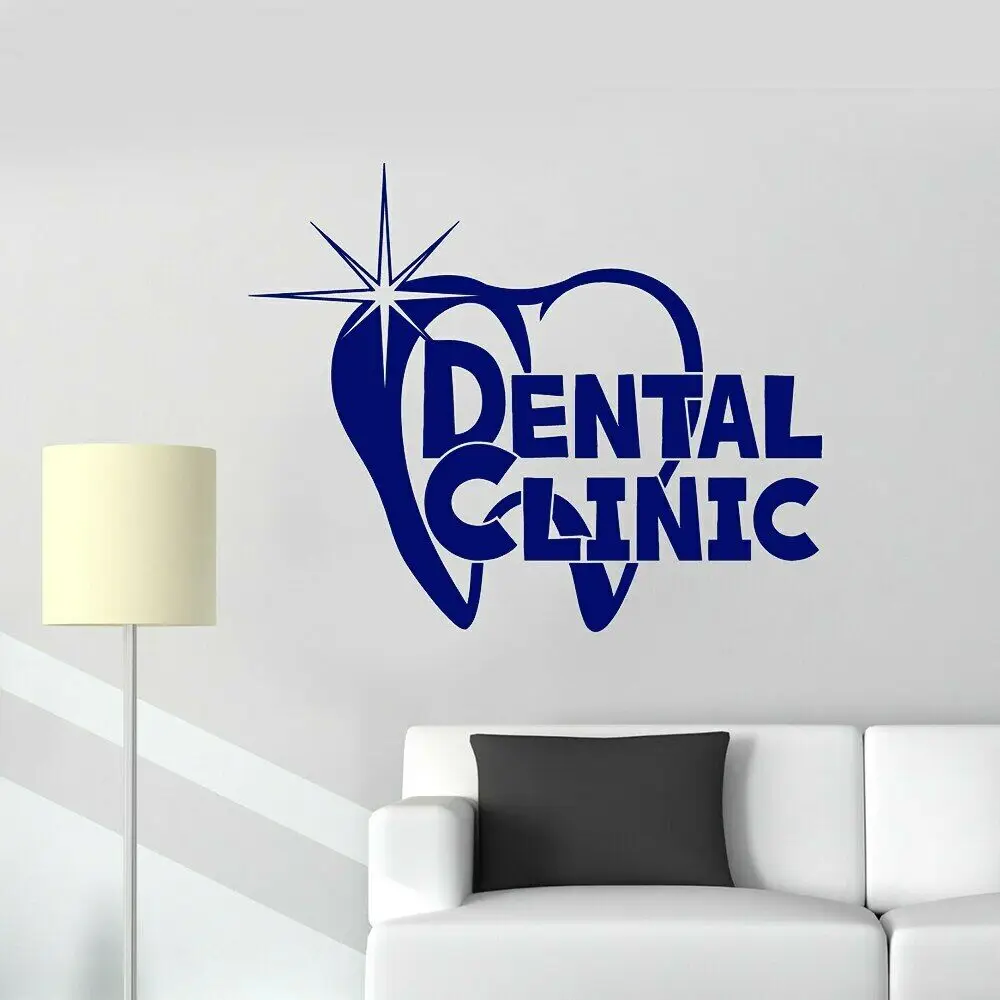 Dental Clinic Sign Wall Decals Decor Tooth Healthy Stomatology Stickers Teeth Vinyl Decal Dental Care Posters Wallpaper G947