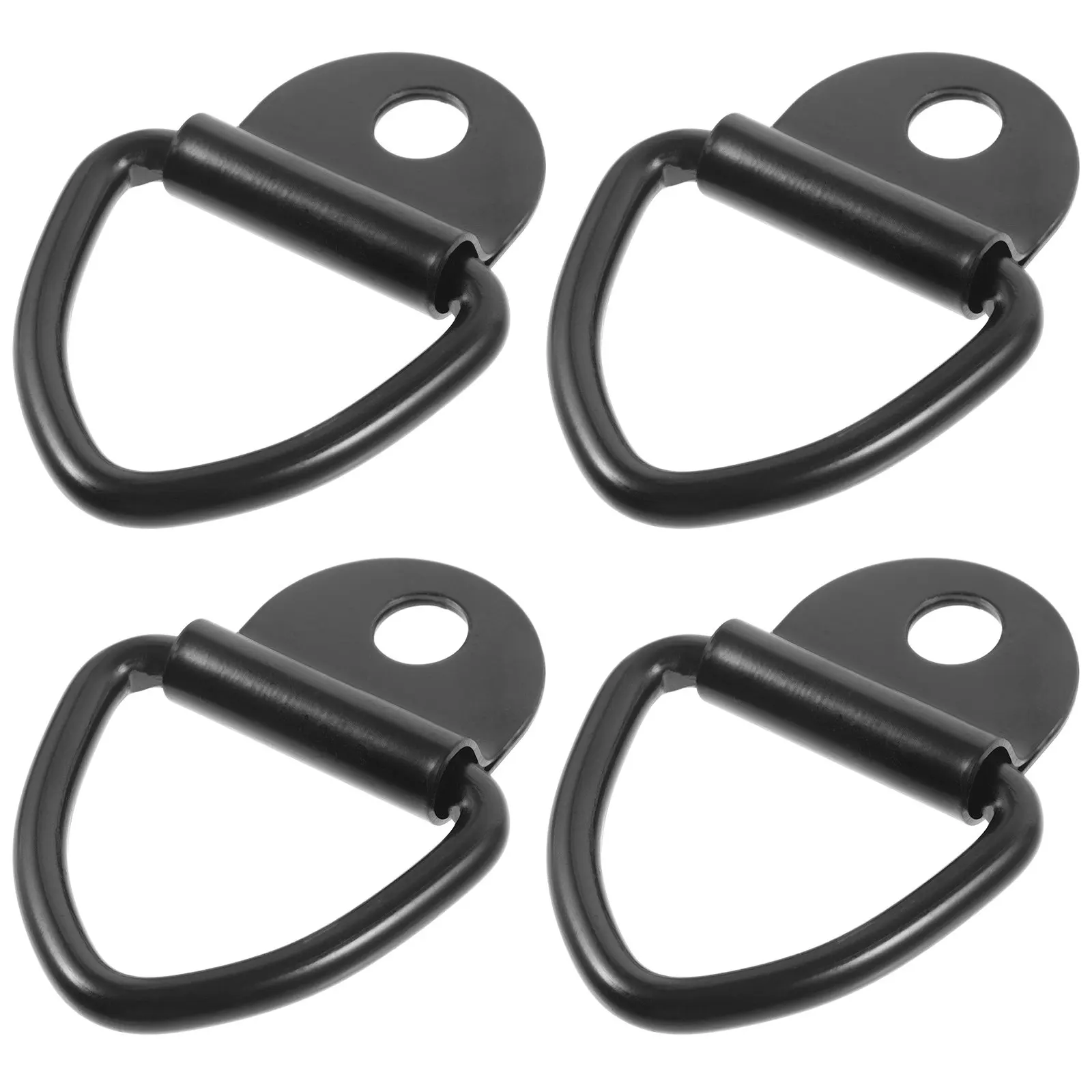 

4Pcs Heavy Duty Carbon Steel Car Tow Hook Towing Ring for Suv Trailer Boat Flatbed Cargo Secure Fast Installation Automotive