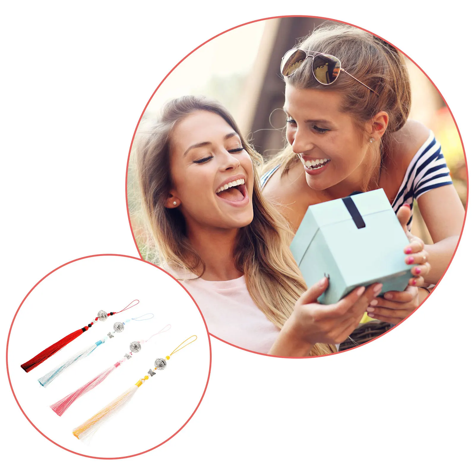 

4pcs Palace Bell Tassel Pendant Costume Chinese Waist naments Jewelry Decoration Vibrant Colors Durable Simple Style